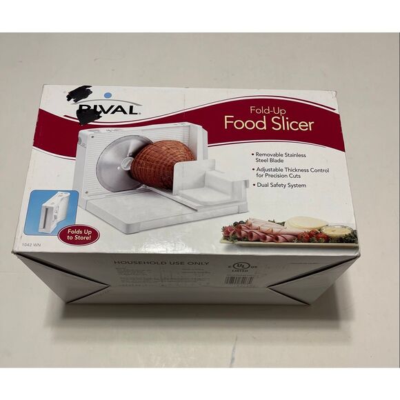 Rival Fold-Up Food Slicer Model 1042 WN 6.5" Stainless Steel Blade - Picture 1 of 4